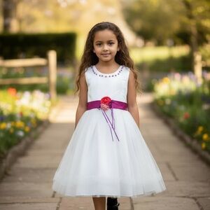 Lucky Brand Floral Dress with Red and Pink Accents